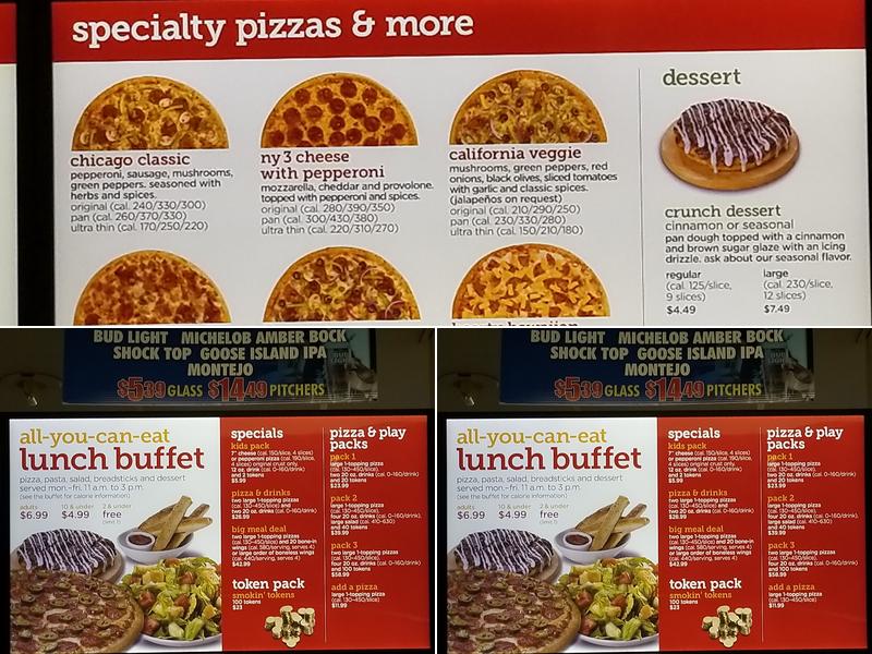Peter Piper Pizza Menu