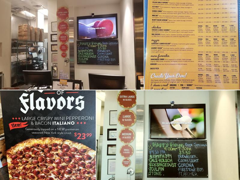 Round Table Pizza Menu