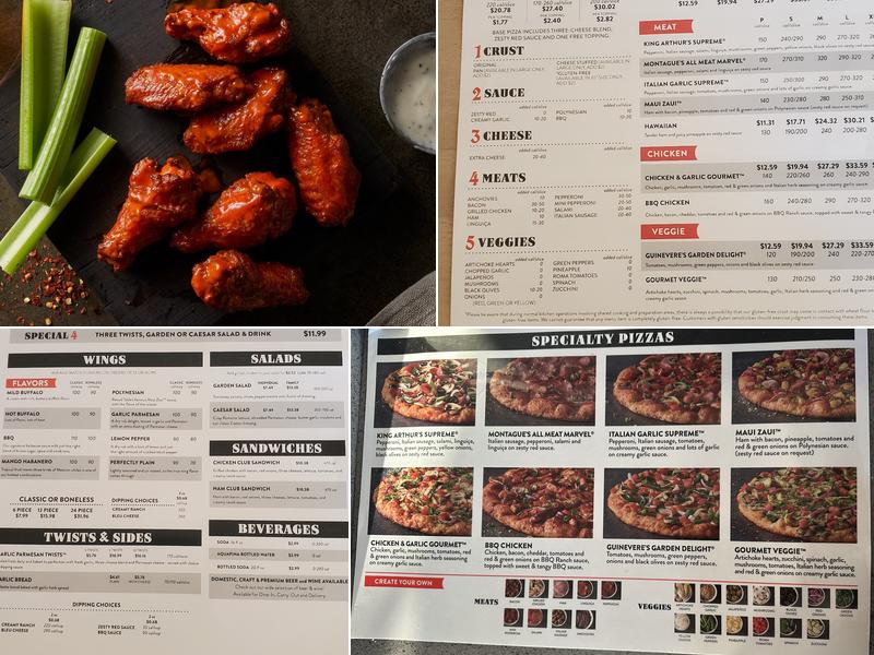 Round Table Pizza Menu