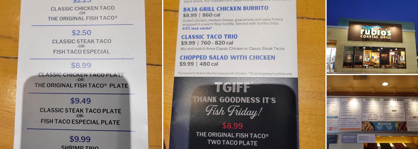 Rubio's Coastal Grill Menu