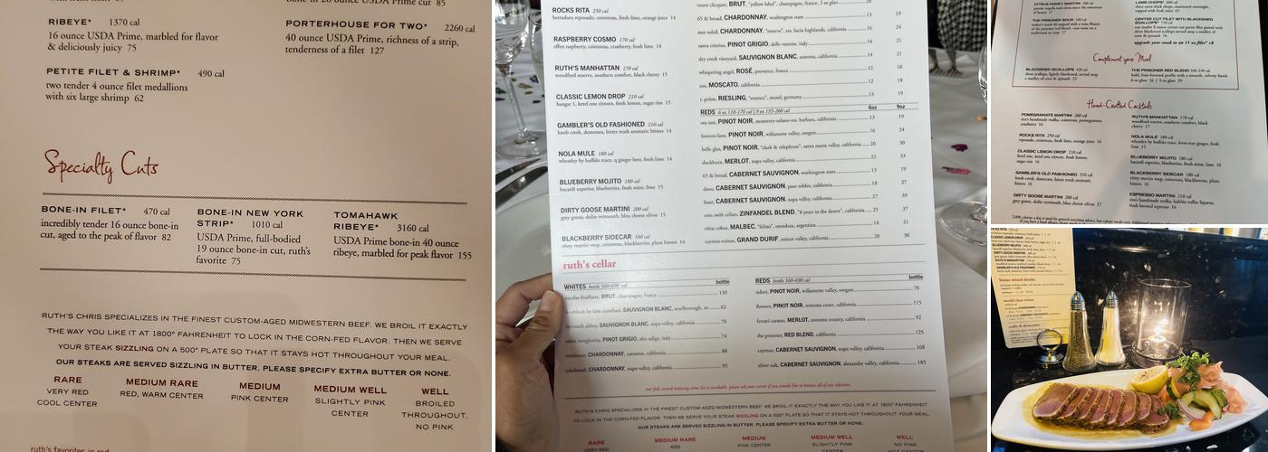 Ruth's Chris Steak House Menu