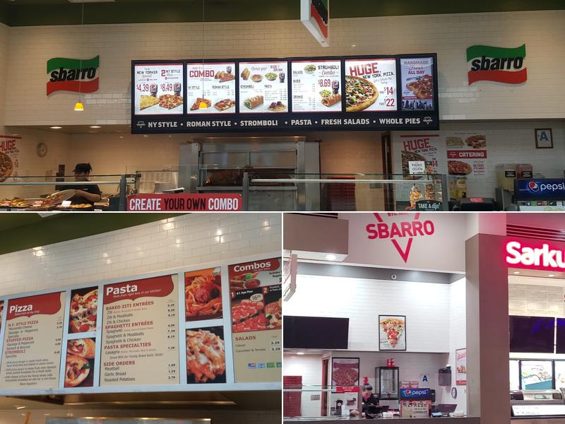 Sbarro Menu