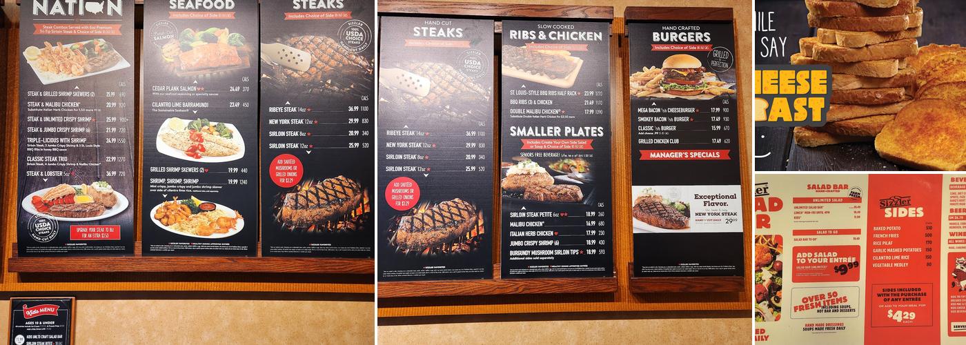 Sizzler Menu