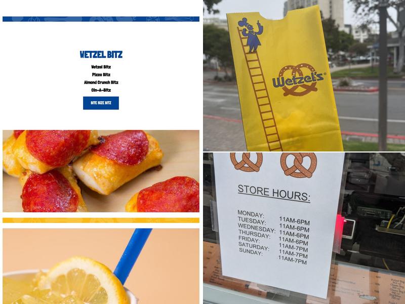 Wetzel's Pretzels Menu