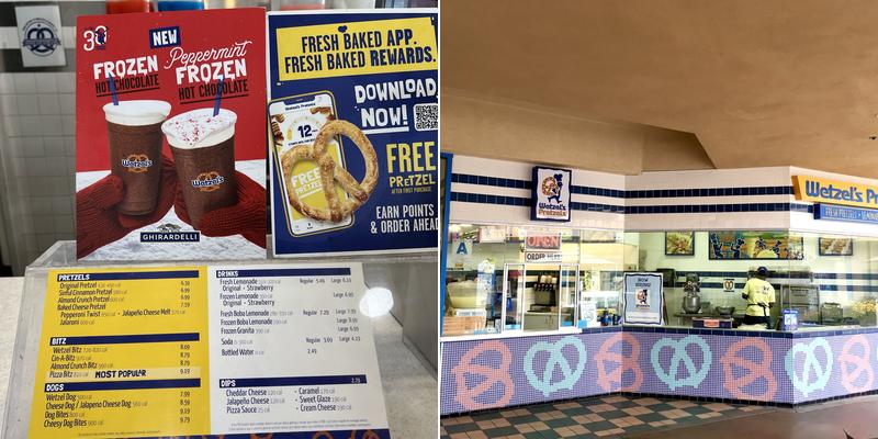 Wetzel's Pretzels Menu