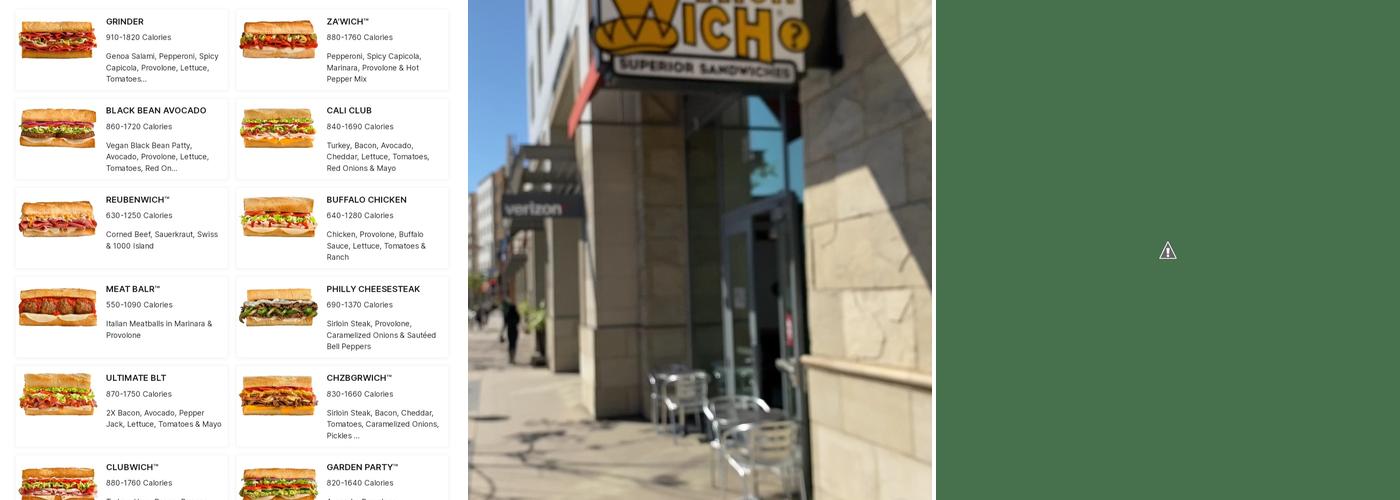 Which Wich SDSU Menu