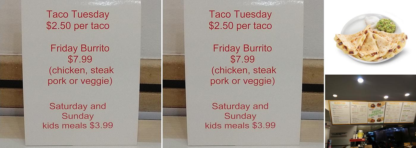 Baja Fresh Menu