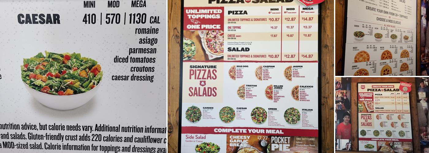 MOD Pizza Menu