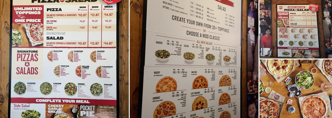MOD Pizza Menu
