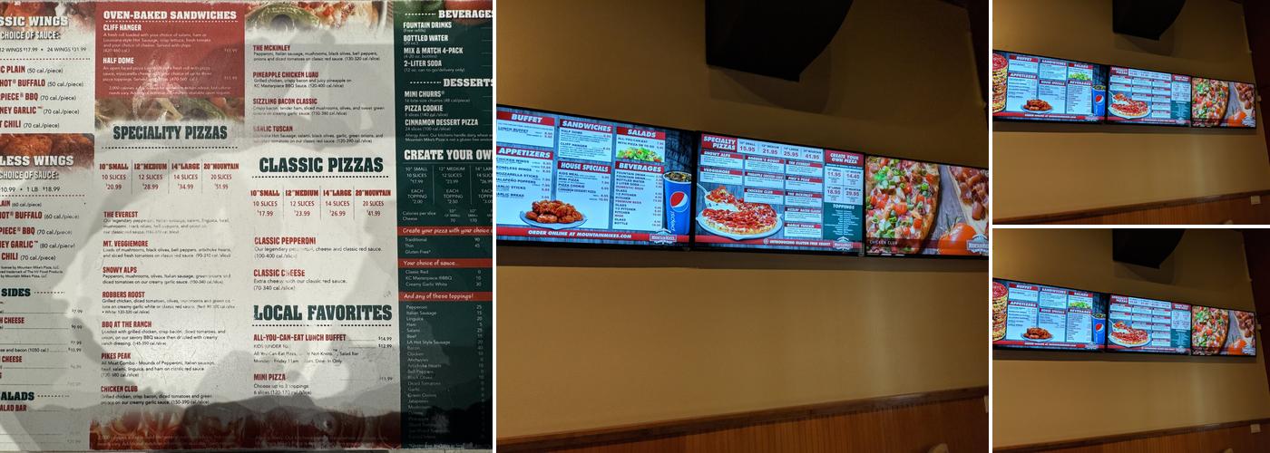 Mountain Mike's Pizza Menu