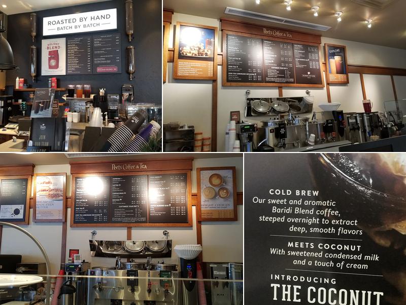 Peet's Coffee Menu