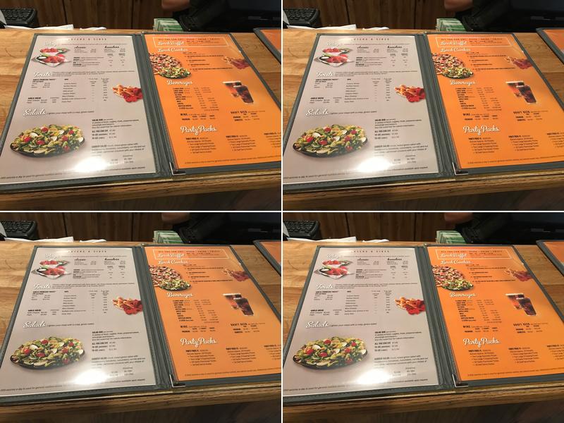 Round Table Pizza Menu