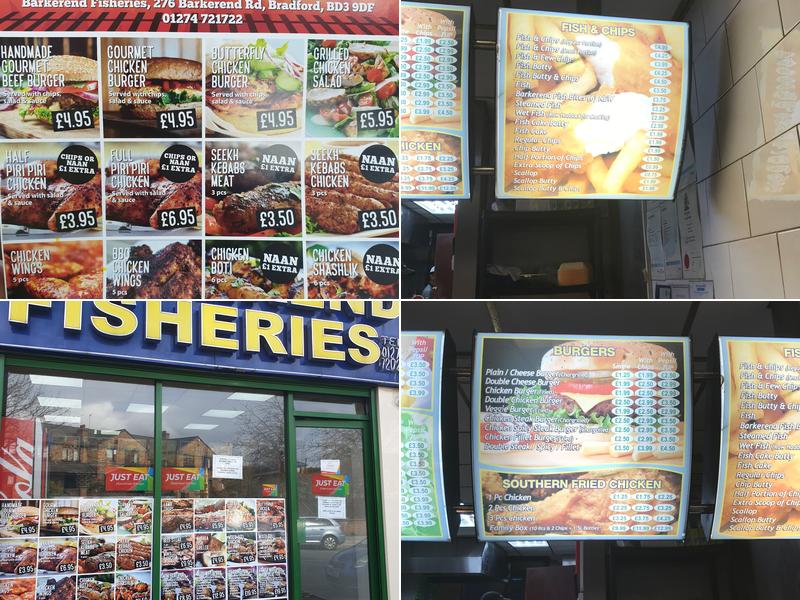 BARKEREND FISHERIES Menu