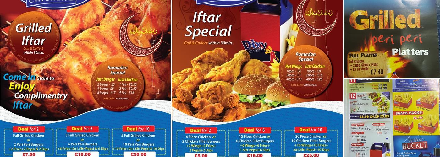 Dixy Chicken Bradford Menu