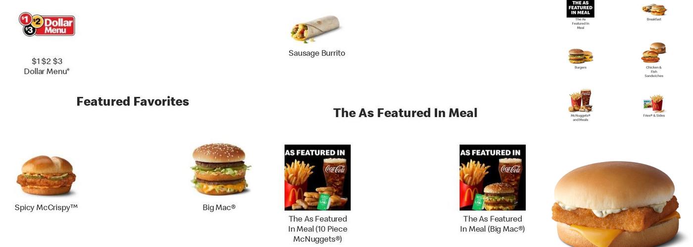 McDonald's Menu