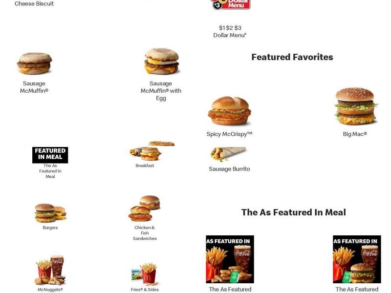 McDonald's Menu