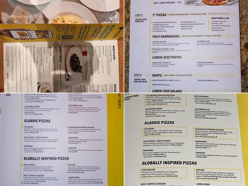 California Pizza Kitchen Menu