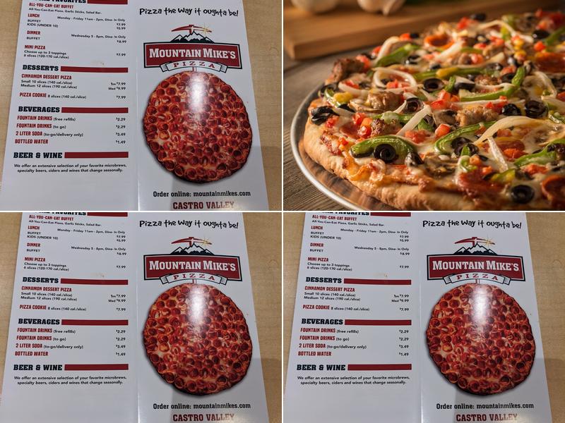 Mountain Mike's Pizza Menu