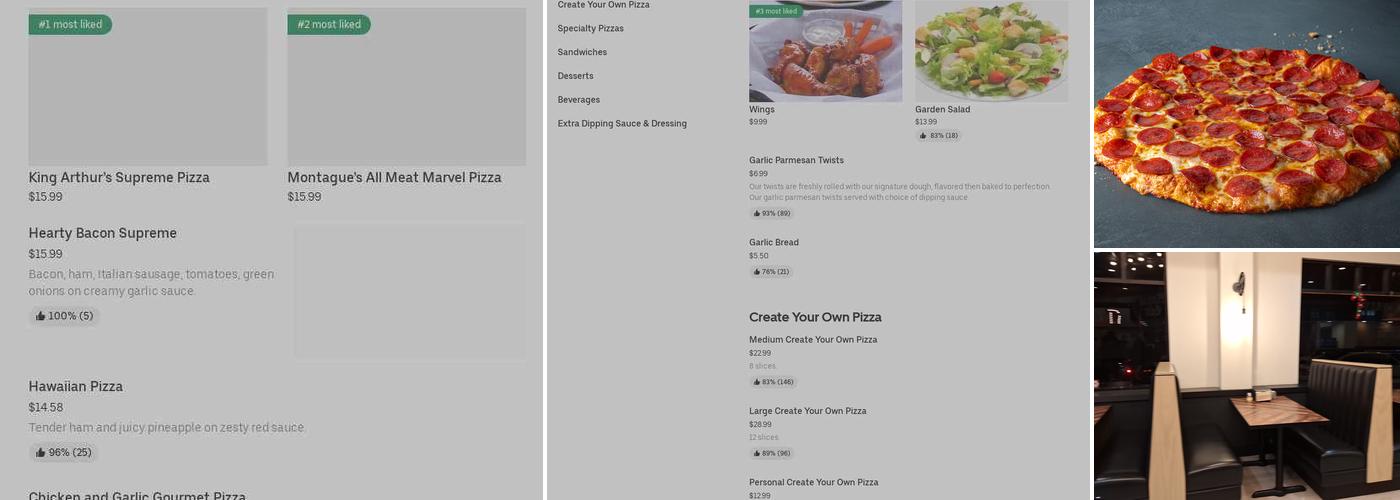 Round Table Pizza Menu