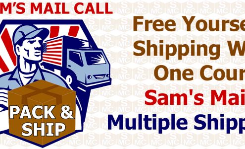 SHIPPING STORE MULTIPLE COURIER SAM'S MAIL CALL