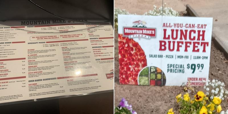 Mountain Mike's Pizza Menu