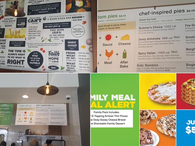 Pieology Pizzeria Trading Post, Clovis Menu