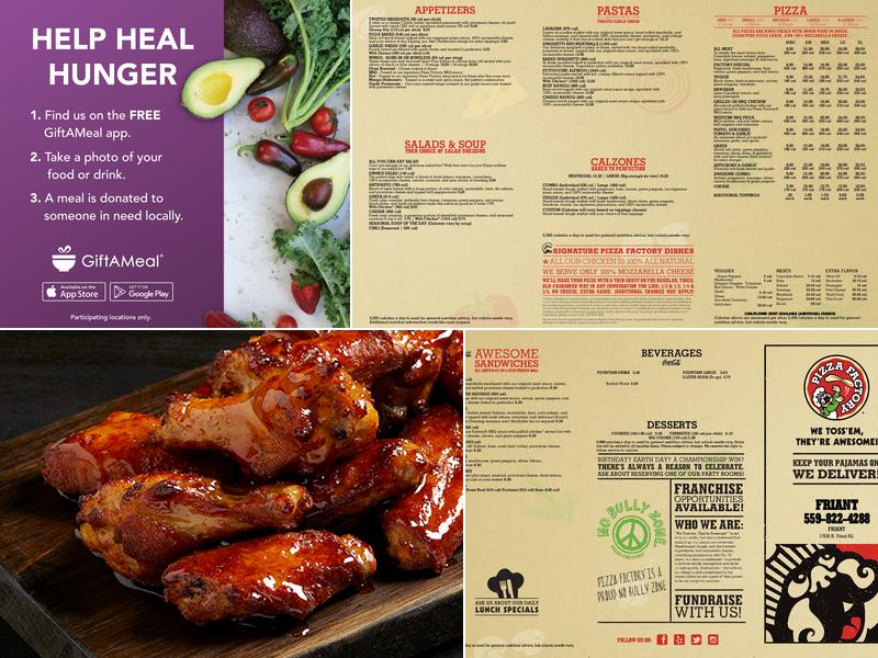 Pizza Factory Menu