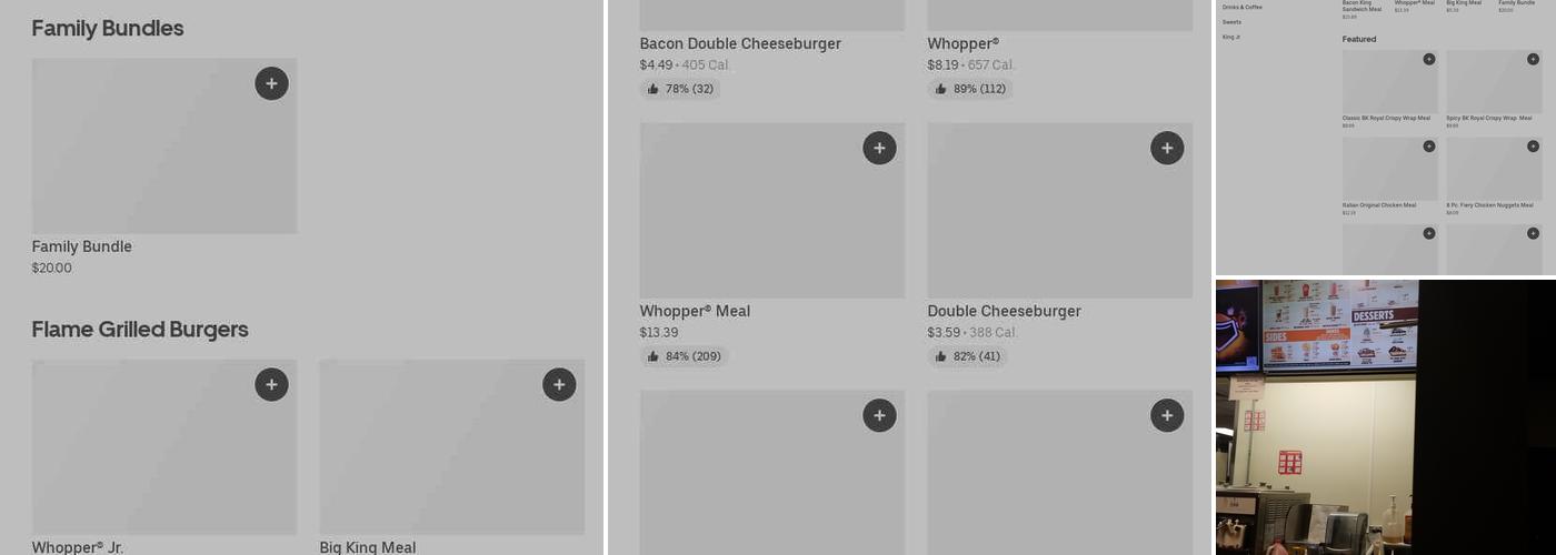 Burger King Menu