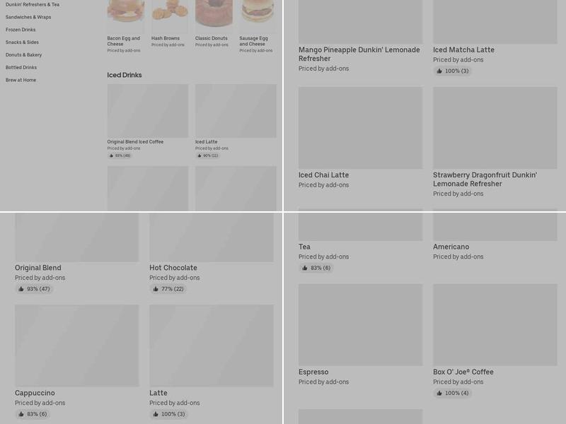 Dunkin' Menu