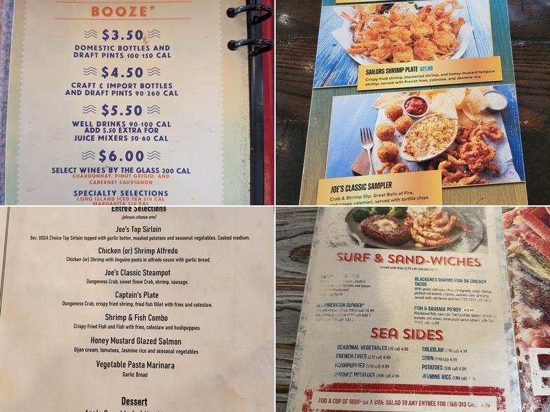 Joe's Crab Shack Menu