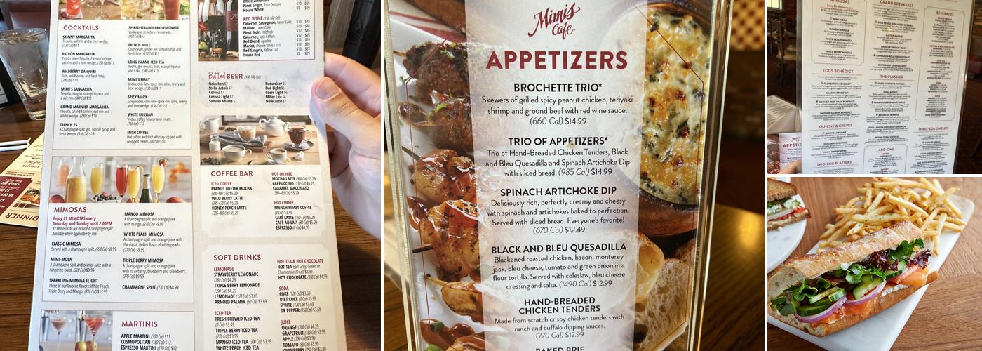 Mimi's Cafe Menu