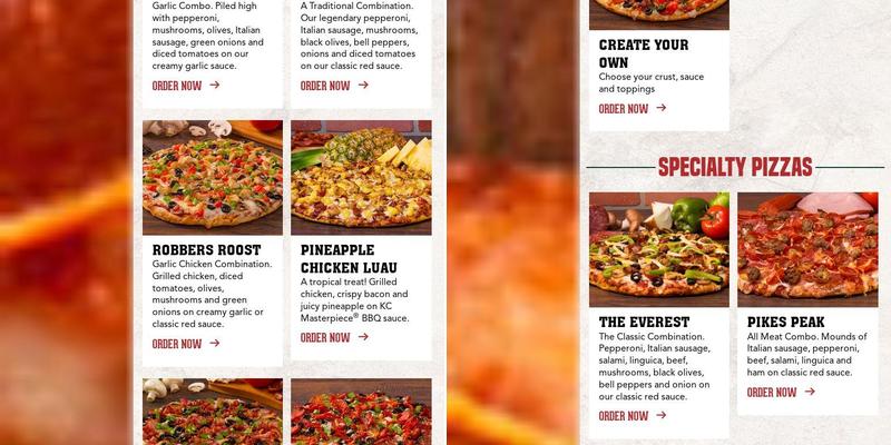 Mountain Mike's Pizza Menu