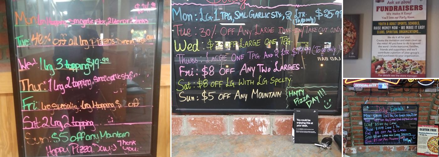 Mountain Mike's Pizza Menu