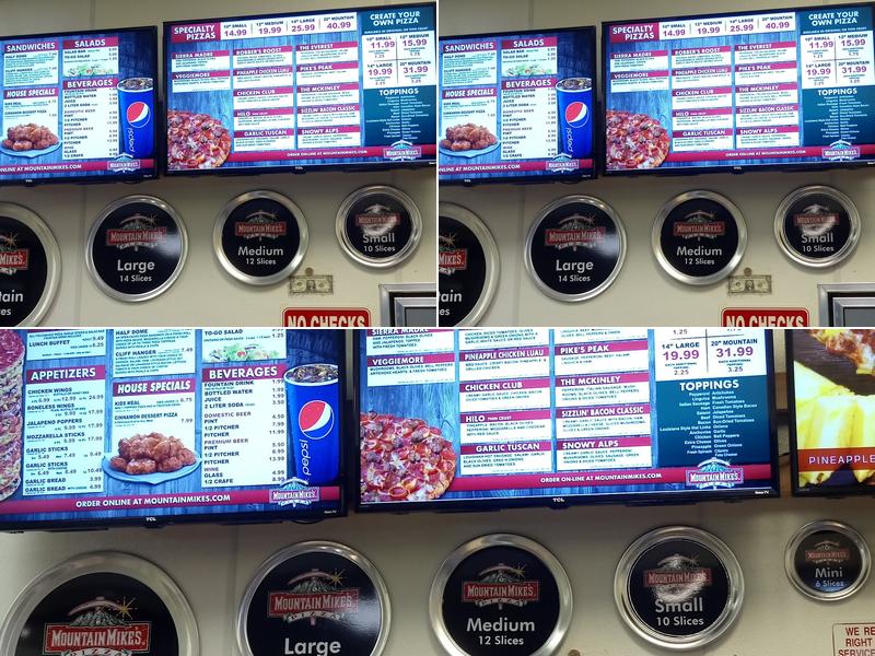 Mountain Mike's Pizza Menu