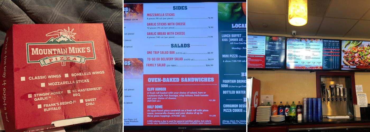 Mountain Mike's Pizza Menu