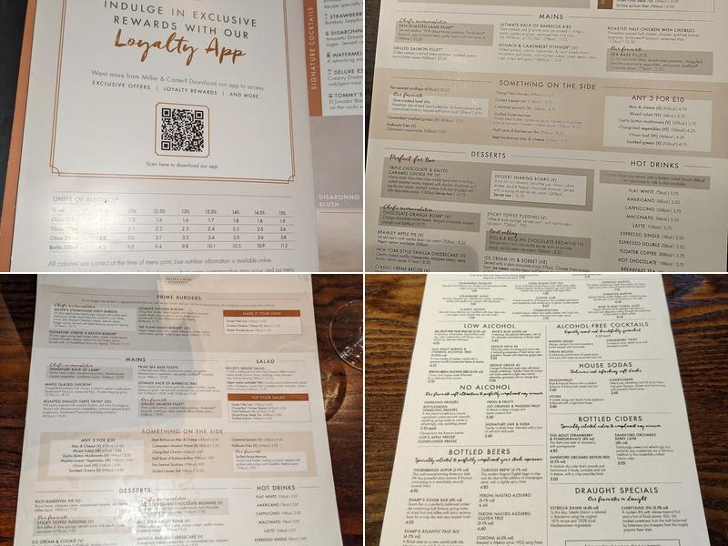 Miller & Carter Sunderland Menu