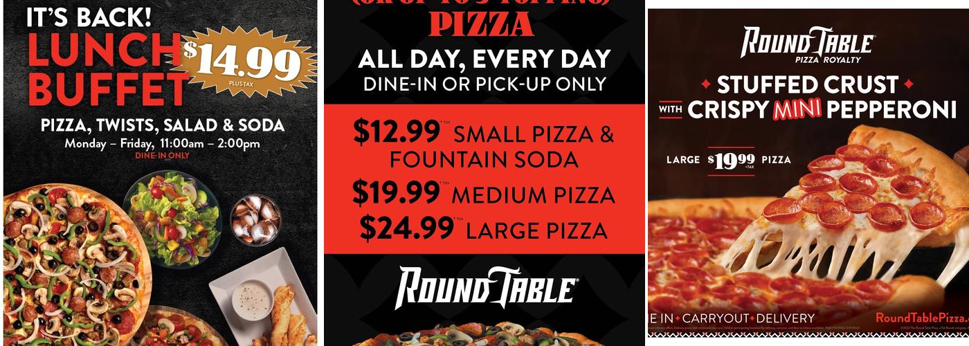 Round Table Pizza Menu