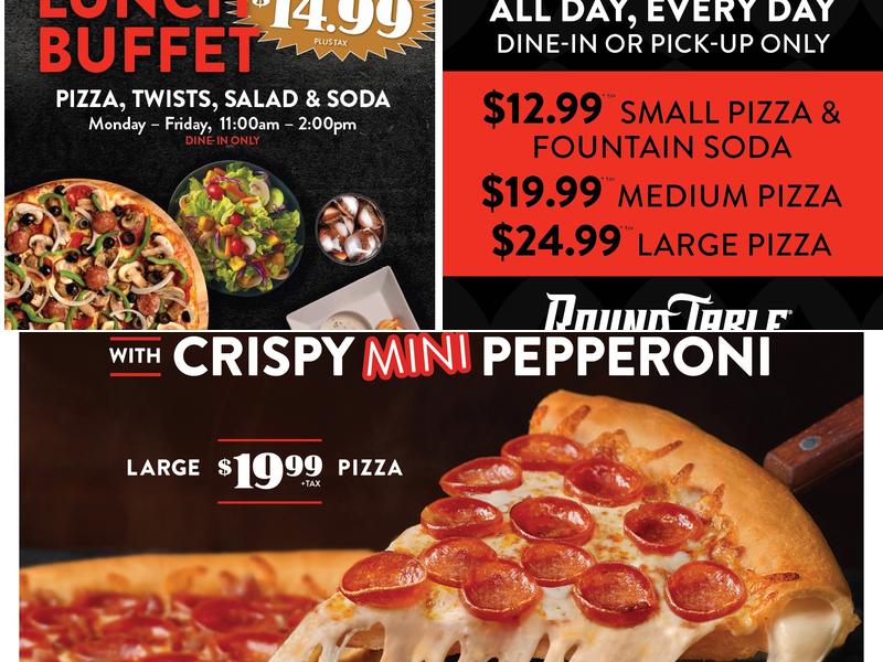 Round Table Pizza Menu