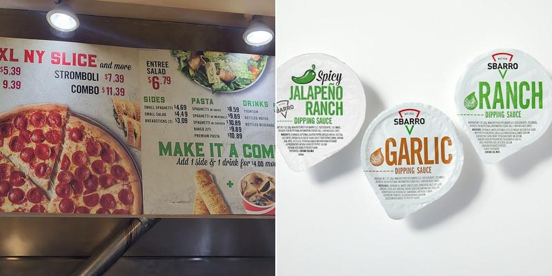 Sbarro Menu