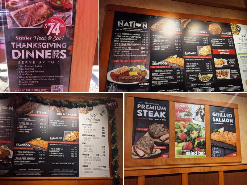 Sizzler Menu
