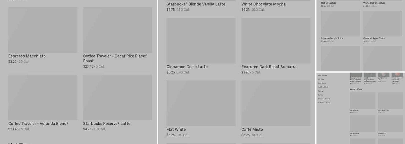 Starbucks Menu