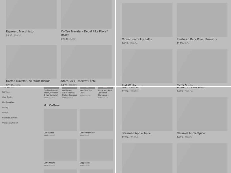 Starbucks Menu
