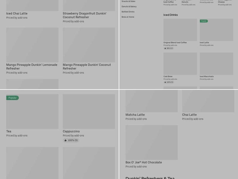 Dunkin' Menu