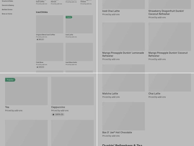 Dunkin' Menu