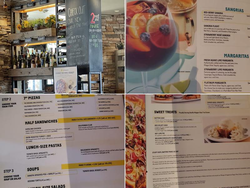 California Pizza Kitchen at Rolling Hills Menu