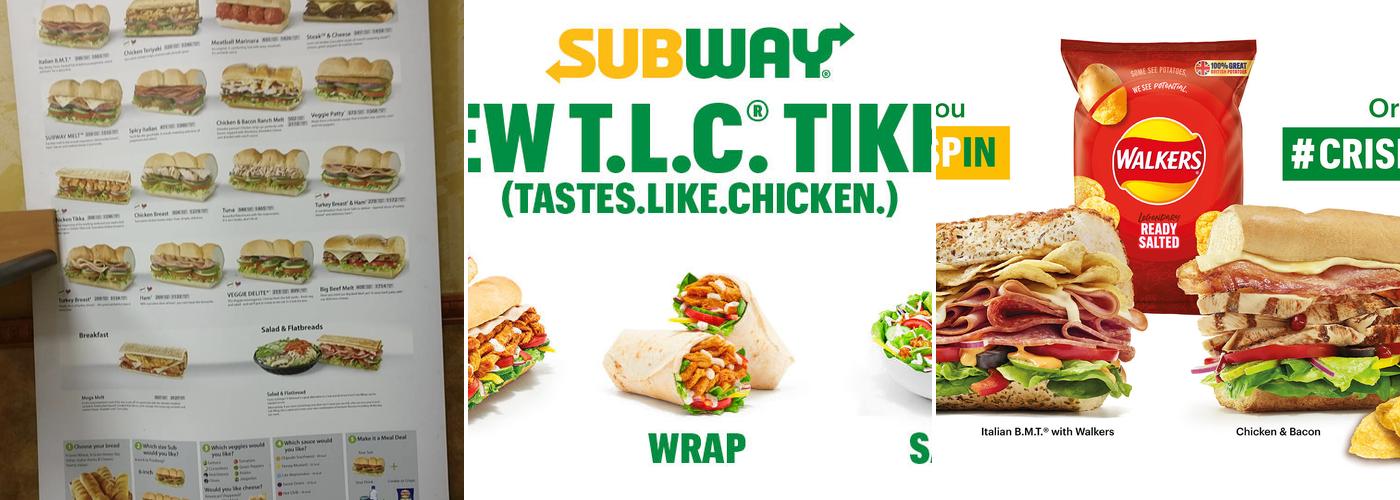 Subway Menu