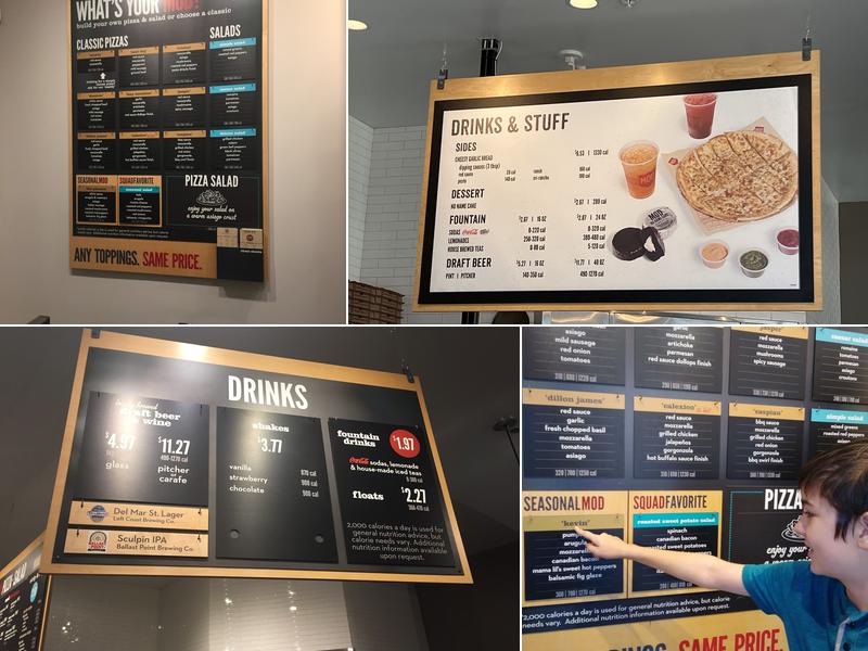 MOD Pizza Menu