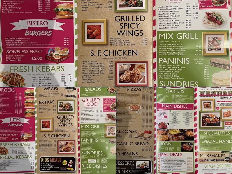 Kashar Asian Food Menu