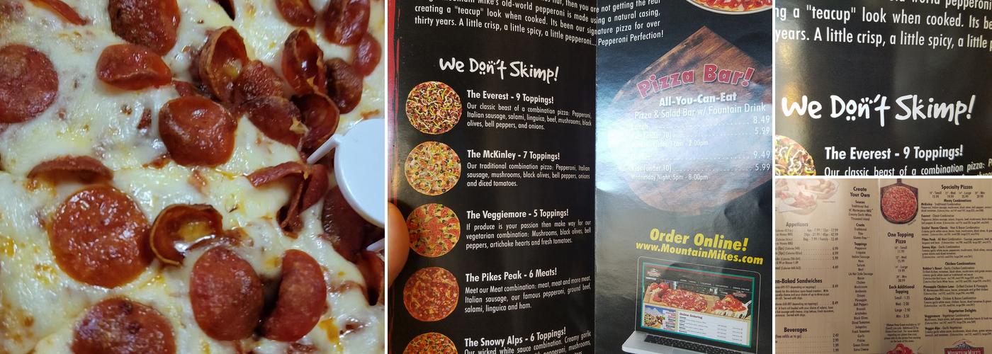 Mountain Mike's Pizza Menu