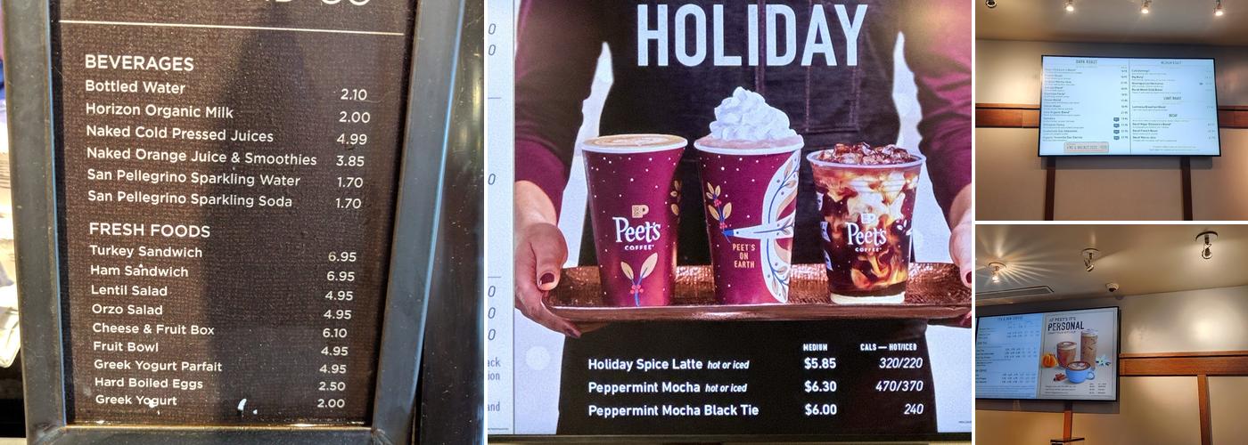 Peet's Coffee Menu